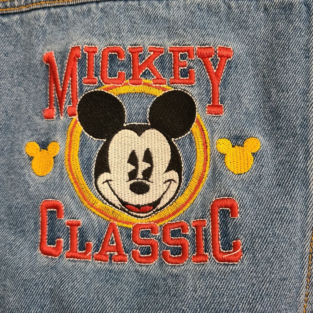 Mickey & Co Unisex Kids Sz L (6X) Blue Denim Disney Classic Mickey Mouse Jacket